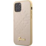 Apple iPhone 12 Pro Max Goud Guess Marble Hard Back cover hoesje - Afbeelding 2