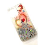 Apple iPhone 12 Pro Max Hoesje hartje Glitters Siliconen TPU Case Zwart BlingBling - Afbeelding 2