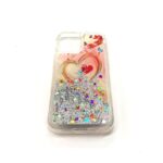 Apple iPhone 12 Pro Max Hoesje hartje Glitters Siliconen TPU Case Zwart BlingBling - Afbeelding 3