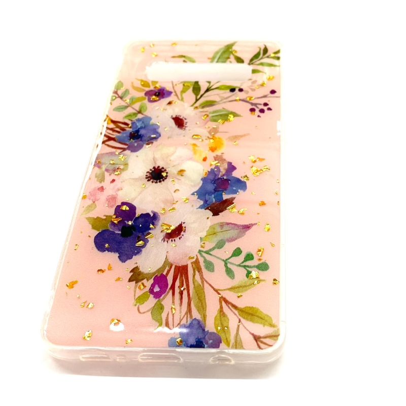 1-82-2 Samsung Galaxy S10 Plus Rose bloem Hoesje Siliconen TPU Case - Afbeelding 1