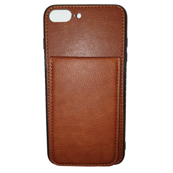 14 Apple iPhone 7 bruine achterkant met pasjes - Afbeelding 1