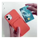 Apple iPhone 12 / 12 Pro Blauw achterkant TPU hoesje met Pasjes - Afbeelding 4