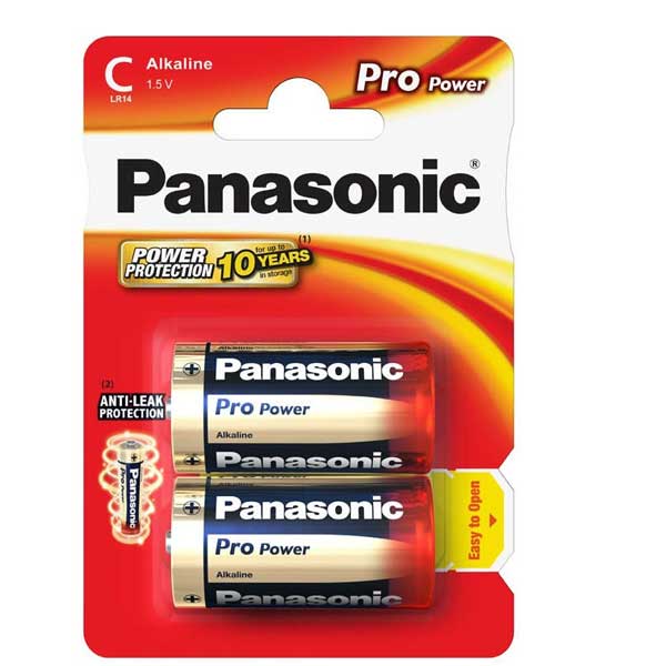 2-2 Battery Alkaline Panasonic C/LR14 PRO POWER – 2pcs - Afbeelding 1