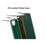 Apple iPhone 12 Pro Max Back Cover Luxe High Quality Leather Case - Afbeelding 9