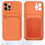 Apple iPhone 12 Pro Max Blauw achterkant TPU hoesje met Pasjes