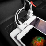 Hoco autolader 1xUSB QC 2.0 2.1A keuze uit zilver en zwart