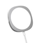 Wireless Induction Charger QI Universal Fast Charge magnetic – C04 with stand 15W White-silver (min.2A)