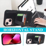 Apple iPhone  13 / 13 Pro Kunstleer Achterkant hoesje met 5 pasjes - Afbeelding 3