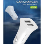 Autolader 2.4A Sneller 2xUSB Wit - Afbeelding 6