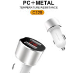 Autolader 2.4A Sneller 2xUSB Wit - Afbeelding 3