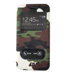 Apple iPhone 5/5S/SE Commando Case bruin  boek hoesje