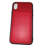Apple iPhone X / XS back cover rood hoesje met pasje - Afbeelding 2