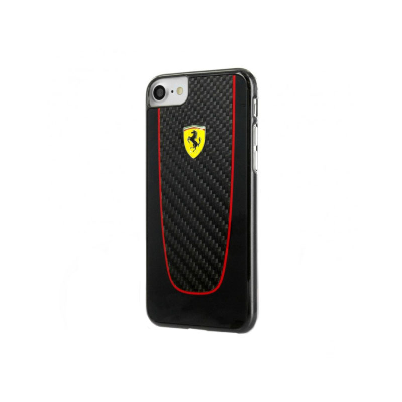 merk-hoesje-158 Apple iPhone 7/8/SE-2020 Zwart Ferrari Fashion back cover Hoesje - Afbeelding 1
