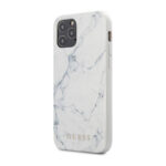 Apple iPhone 12 Pro Max Wit Guess Marble Hard Back cover hoesje - Afbeelding 2