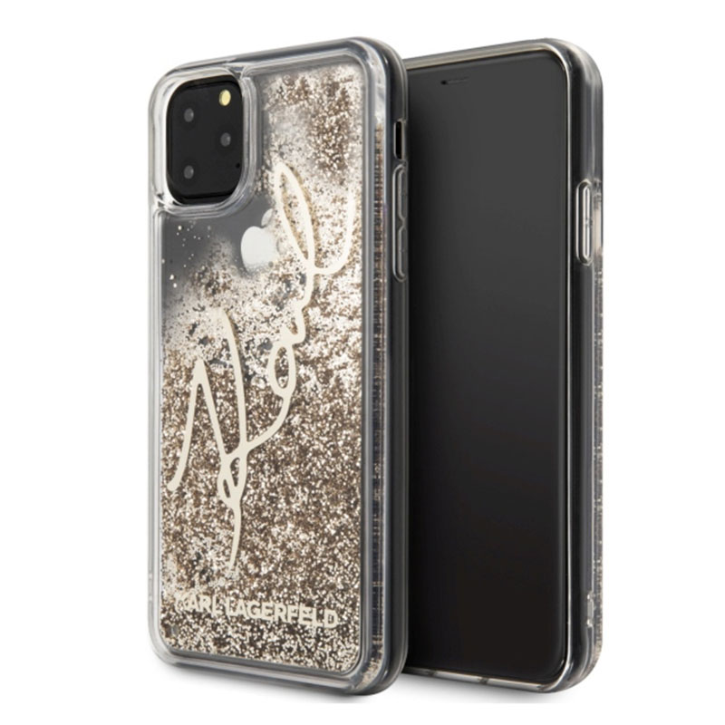 merk-hoesje-196 Apple iPhone 11 Pro Goud Karl Lagerfeld Hard Back cover hoesje - Afbeelding 1
