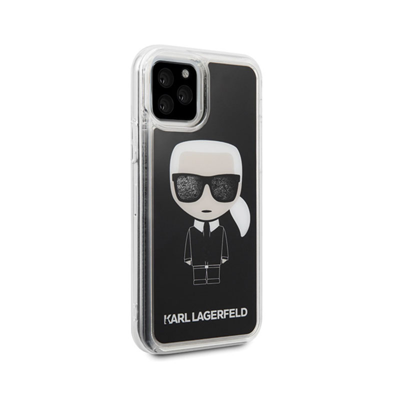 merk-hoesje-205 Apple iPhone 11 Pro Karl lagerfeld Zwart Hoesje - Afbeelding 1