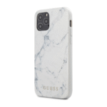 Apple iPhone 12 Pro Max Wit Guess Marble Hard Back cover hoesje