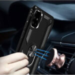 Apple iPhone 12 Pro Max Rood Ring Kickstand Telefoonhoesje - Afbeelding 2