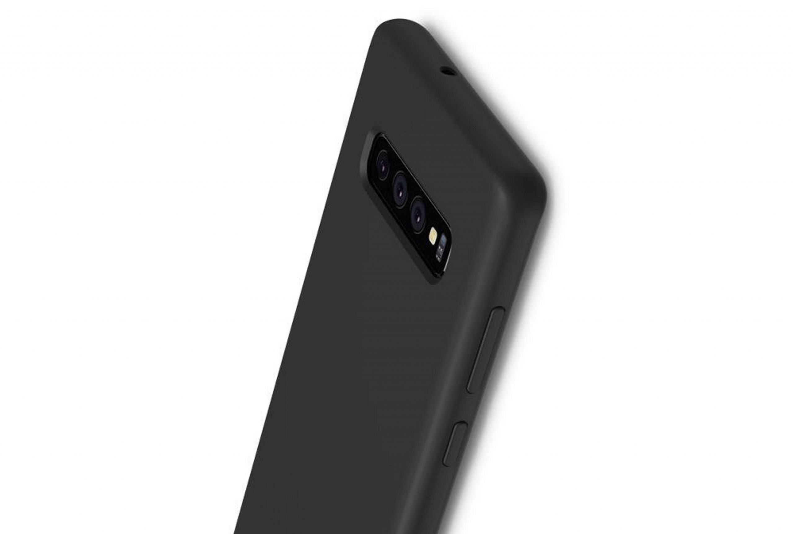 s10-samsung-scaled-1 Samsung Galaxy S10 Plus silicone zwart achterkant Hoesje - Afbeelding 1