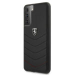 Samsung Galaxy S21/S30 Ferrari Zwart  Real Leather back cover hoesje - Afbeelding 3