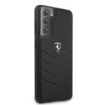 Samsung Galaxy S21/S30 Ferrari Zwart  Real Leather back cover hoesje - Afbeelding 4
