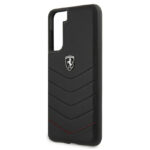 Samsung Galaxy S21/S30 Ferrari Zwart  Real Leather back cover hoesje - Afbeelding 2