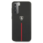 Samsung Galaxy S21/S30 Plus Ferrari rode streep Real Leather back cover hoesje - Afbeelding 2