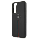 Samsung Galaxy S21/S30 Plus Ferrari rode streep Real Leather back cover hoesje - Afbeelding 3