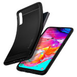 Samsung  Galaxy A70 Silicone Zwart Spigen Armor hoesje - Afbeelding 7