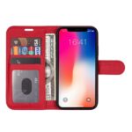 Apple iPhone XR echt leer Rood boek hoesje met extra vakjes voor pasjes en brief geld - Afbeelding 2